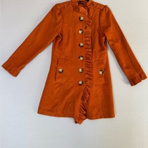 ISLE by MELIZ KOZAN Women’s Ruffled Florence Jacket In Brick Size Large
